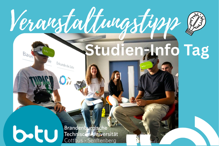 Mittels VR-Brillen tauchen Schüler*innen virtuelle in die BTU und ihre Studiengänge ein. Foto: BTU, Isabelle Grätz